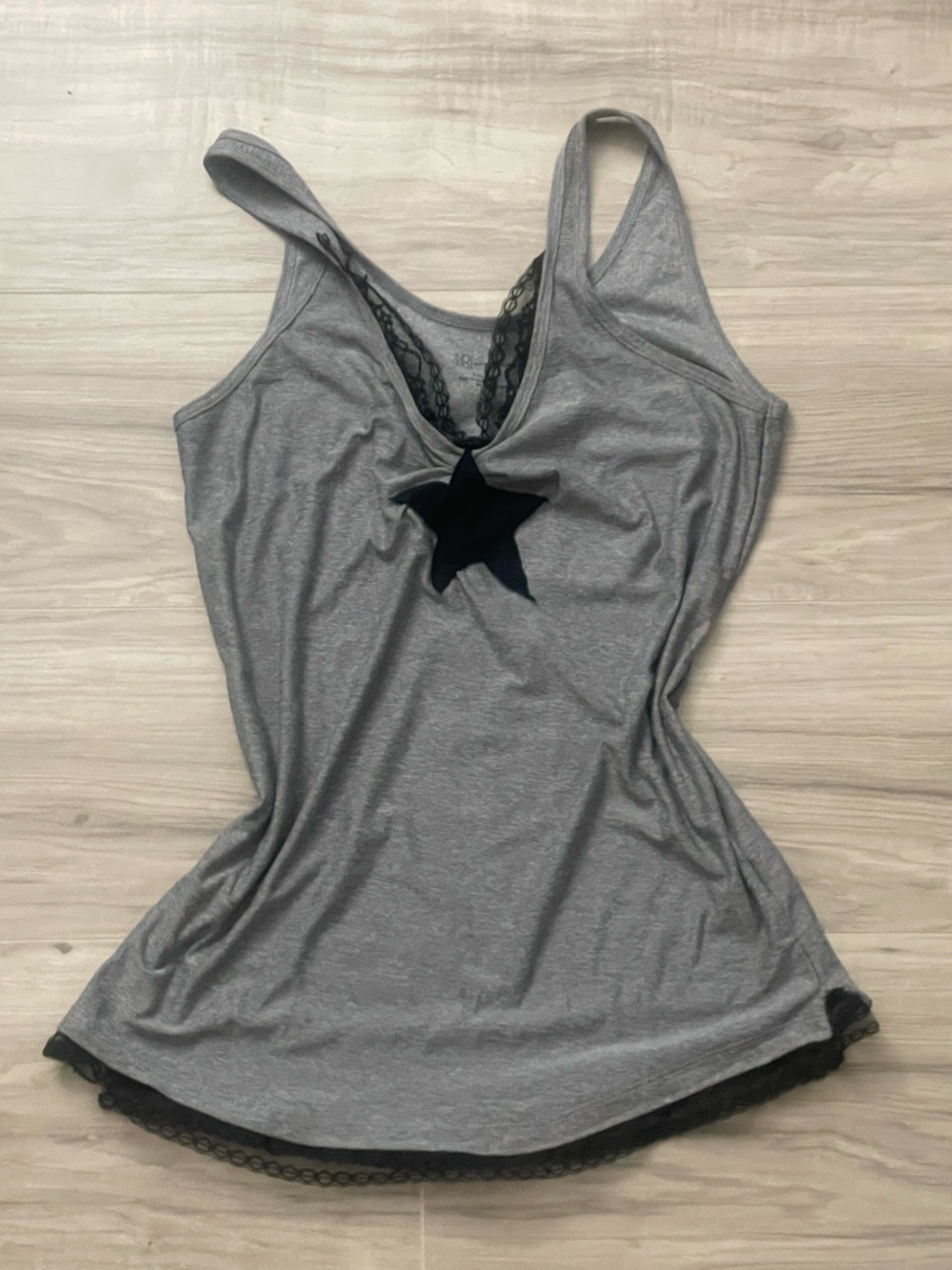 Y2K Scrunched Grunge Bella Swan Lace cami tank top